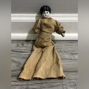 Antique 1870s Porcelain China Head Doll 8.5” Inches Long.
